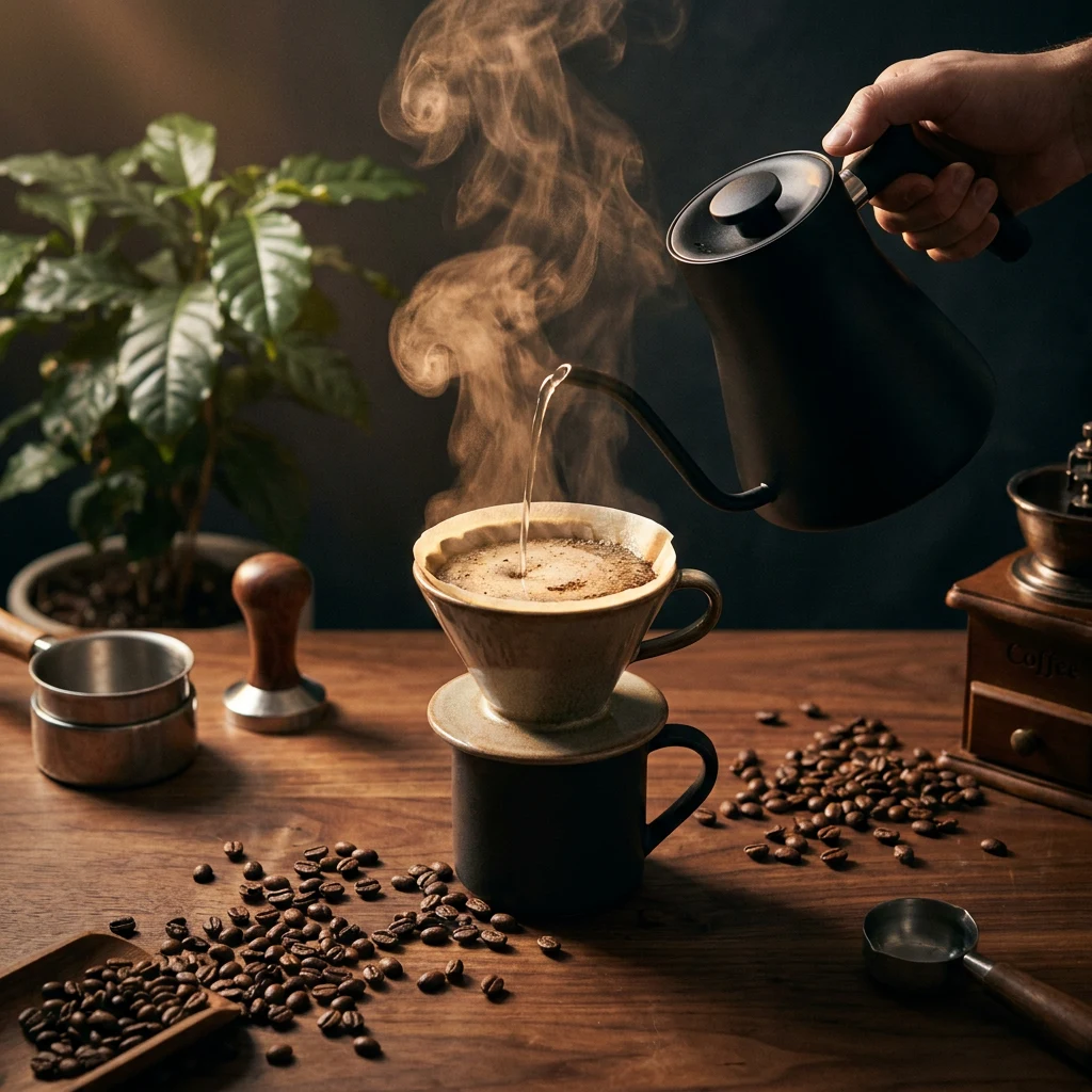 BREW JOURNAL 로스터리 카페 세부 장면 콘셉트 이미지